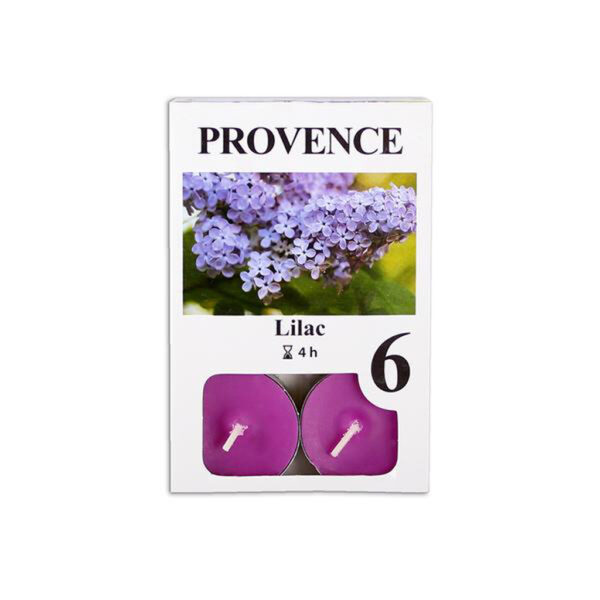 Čajová svíčka PROVENCE 6ks šeřík