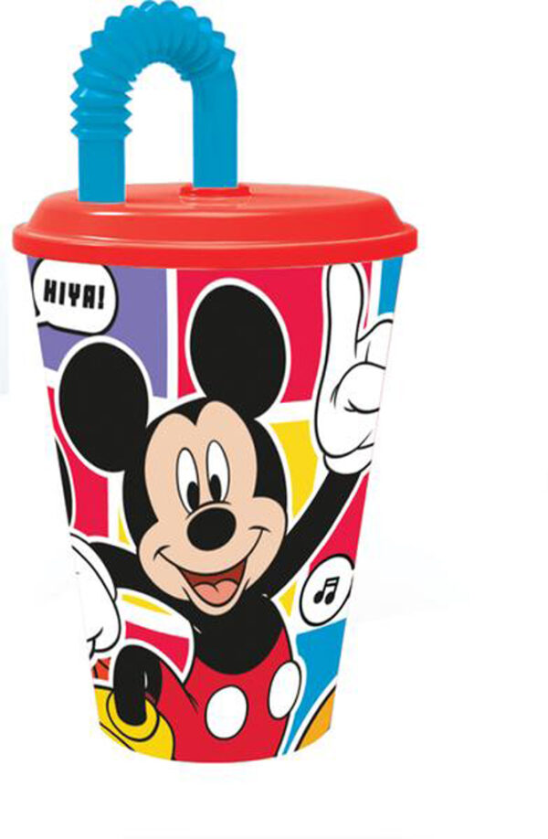 STOR Plastový kelímek s brčkem MICKEY 430ml