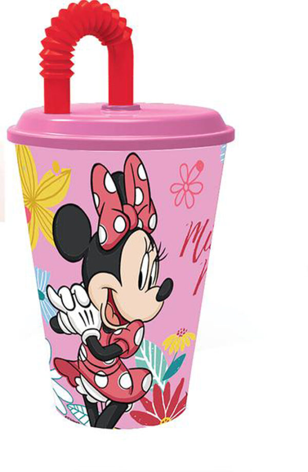 STOR Plastový kelímek s brčkem MINNIE 430ml