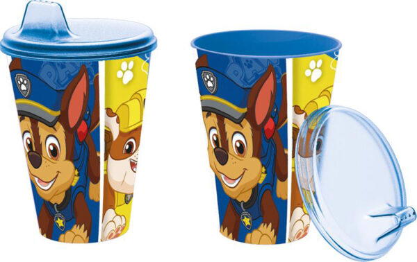 STOR Plastový kelímek s pítkem Paw Patrol 430ml modrý