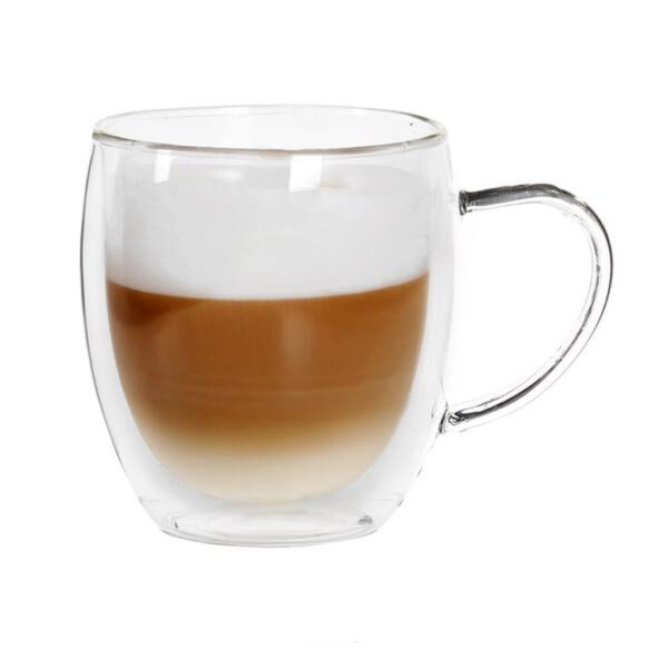 Skleněný hrnek Latte Macchiato TORO dvojité borosilikátové sklo 400ml